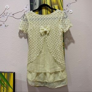 Yellow Top for Girls with a bow